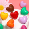 Wholesale 19x 21mm baking varnish fat love vertical hole beaded acrylic color heart beads