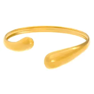 18K Real Gold Water Drop 4719