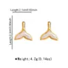 Wholesale 1 Pair Basic Tropical Simple Style Starfish Conch Mermaid Plating 304 Stainless Steel Ear Studs