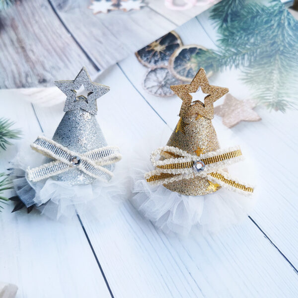 oly-3a01b1946175d25dee674253769707cb Wholesale Korean headdress cute princess bow hairpin Girl star birthday hat hairpin white gauze Christmas hair accessories