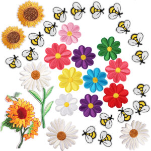 Wholesale Xiao Tian Bee Embroidery Cloth Sticker Cartoon Computer Embroidery Mark Sunflower Chapter Patch Small Flower Micro-stamp Amazon