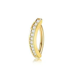 Gold Arc Buckle Zircon