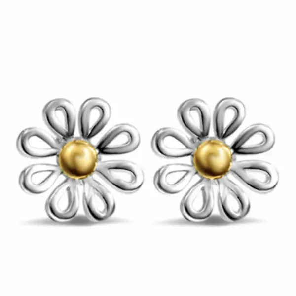 Wholesale 1 Pair Simple Style Chrysanthemum Plating Copper Ear Studs
