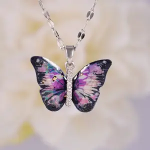Colorized Butterfly Silver A2876