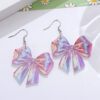 oly-3a21bee32e844a16ea6740352569b60d Wholesale Cross-border New Y2K Colorful Bow Acrylic Pendant Earrings Women's Simple Elegant Earrings Gift
