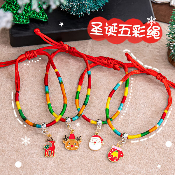 Wholesale Christmas colorful bracelet Christmas braided bracelet