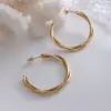 PVD Coated Real Gold Plated 18K Gold Geometric 304 Stainless Steel Simple Style Waterproof Non Tarnish Earrings