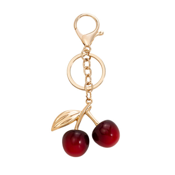 Wholesale Cross-border Explosions Cherry Keychain Women's Bag Hanging Cherry Alloy Keychain Jewelry Accessories Keychain