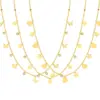 Wholesale PVD Coated Real Gold Plated Triangle Square Water Droplets 201 Stainless Steel Fairy Style Simple Style Waterproof Non Tarnish 201 Stainless Steel Necklace