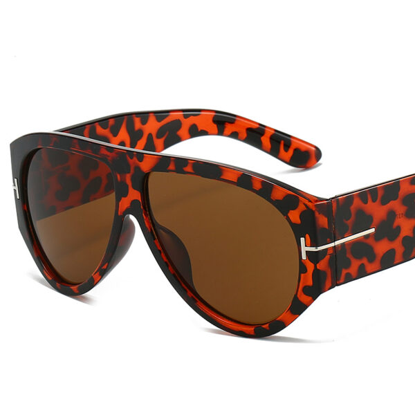 Wholesale Large Frame T-meter Nail Toad Glasses European and American Thick Frame Men's Aviator Sunglasses Ins Fashionable Trendy Sunglasses Women