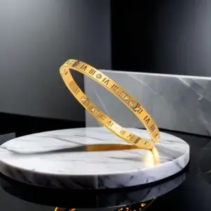 16-E-2 Gold Roman Numeral Bracelet