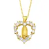 Wholesale Fashion Heart Copper 18k Gold Plated Pendant Necklace In Bulk