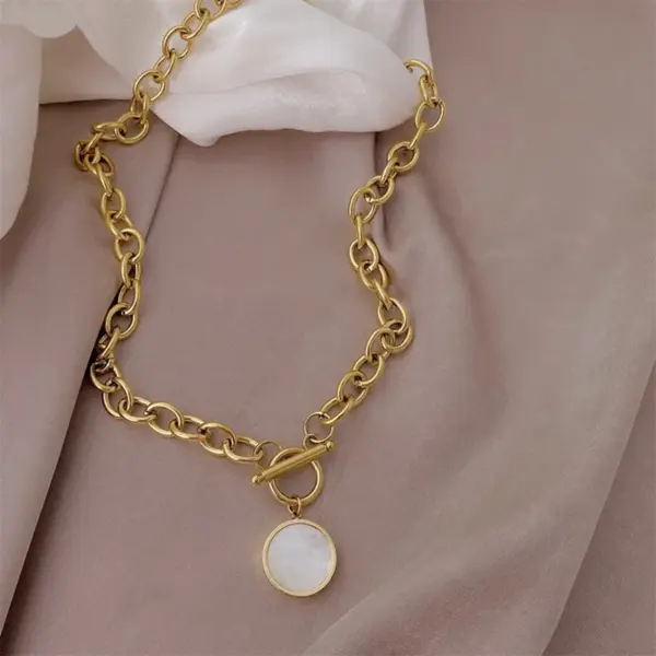 Wholesale PVD Coated 18K Gold Plated 304 Stainless Steel Waterproof Non Tarnish 304 Stainless Steel Necklace