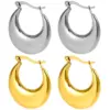 Wholesale PVD Coated Real Gold Plated Geometric 304 Stainless Steel Simple Style Commute Waterproof Non Tarnish Earrings