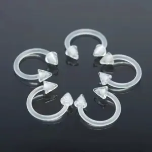 Transparent Pointed Nose Ring / 1.2x8x3mm
