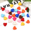 Wholesale Acrylic Real Color Love Beads Multicolor Peach Heart Vertical Hole Beads