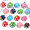 Wholesale Christmas color stripe beads UV plating printing watermelon beads