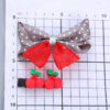 Wholesale Girl's Hair Accessories Resin Bow Hairpin Two-Piece Sunflower Strawberry Cherry Cute Wave Dot Hairpin Set