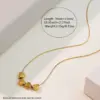 oly-3a78330d1891d11b042e9da935fd3178 Wholesale Ion Plating (IP) 18K Gold Plated Heart Shape 304 Stainless Steel Princess Classic Style Waterproof Non Tarnish 304 Stainless Steel Pendant Necklace