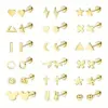 Wholesale 1 Pair Simple Style Pentagram Animal Moon 304 Stainless Steel 18K Gold Plated Ear Studs