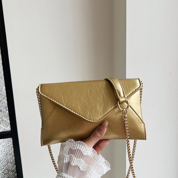 Wholesale Cross-border Bag Women's New Korean-style Shoulder Chain Bag Fashionable Stylish Envelope Crossbody Bag All-match Change Mobile Phone Bag