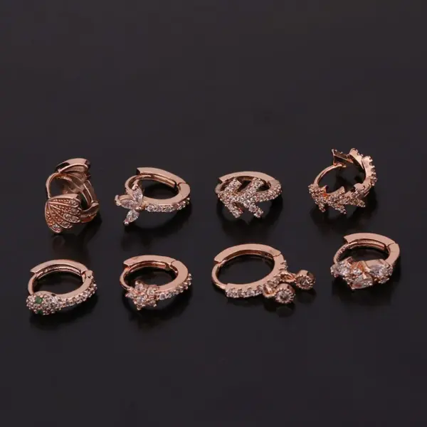 Ear Cartilage Rings & Studs Animal Copper Inlaid Zircon
