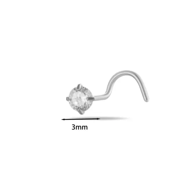 oly-3a9281bc4b0e6bf56412f025c6640f0a Wholesale 1 Piece Nose Rings & Studs Simple Style Classic Style Pentagram Round Heart Shape 316L Stainless Steel Waterproof Non Tarnish Surgical Steel Nose Rings & Studs