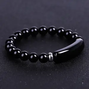 Sl245a4903 Black Agate Bracelet