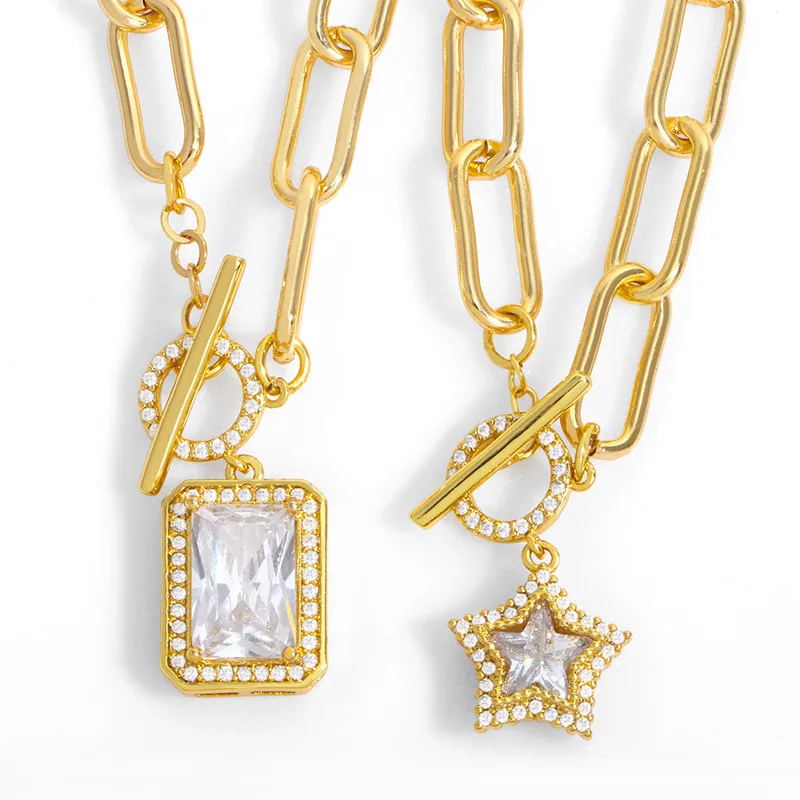 Wholesale Jewelry Fashion Heart Copper Diamond Necklace