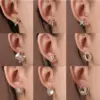 Wholesale 1 Pair Elegant Lady Star Heart Shape Butterfly Plating Inlay Copper Artificial Diamond Ear Studs