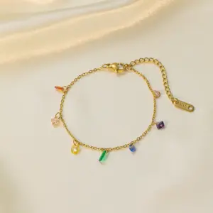 Qye226 Colorful Bracelet / Gold