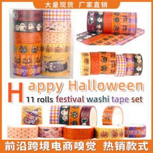 Wholesale Halloween Cartoon Holiday Set and Paper Tape DIY Decorative Hand Ledger Tape