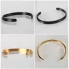 Wholesale 6mm Stainless Steel C Bracelet Titanium Steel Opening Adjustable Bracelet