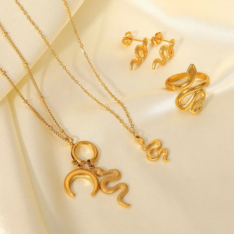 Wholesale Stainless Steel Titanium Steel Fashion Plating Geometric Necklace