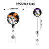 oly-3ac6380ee4b98ac0243f0597211c331f Wholesale Halloween New Metal Magic Hat Ghost Pink Retractable Rotating Badge Scroll Medical and Healthcare Women's ID Buckle