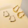 Wholesale 1 Pair Simple Style U Shape Plating 304 Stainless Steel 18K Gold Plated Earrings
