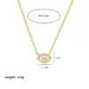 Wholesale Elegant Round Zircon Pendant Necklace Gold Plated Color Retention Simple Ins Fashion Lobster Clasp Copper Chain Jewelry Accessory