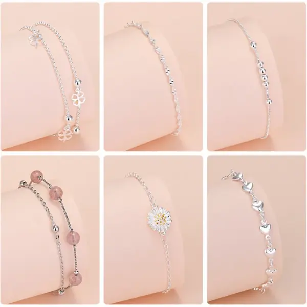 Wholesale Simple Style Geometric Heart Shape Copper Plating Bracelets 1 Piece