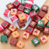 Wholesale 10pcs Christmas Square Beads DIY Mobile Phone Chain Beads
