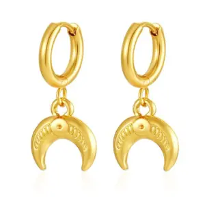 Gold & Small Crescent Moon Ear Clip MS-680