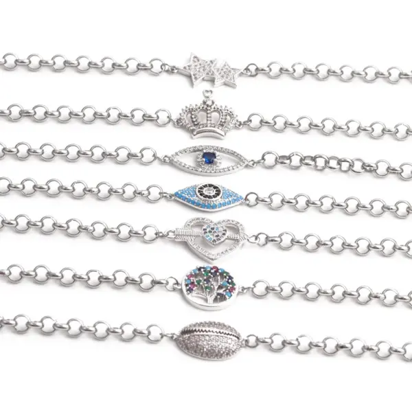 Wholesale Copper Fashion Devil'S Eye Bracelets