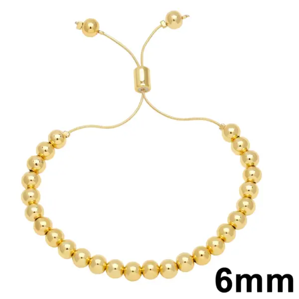Wholesale Simple Style Solid Color Copper Plating 18k Gold Plated Bracelets