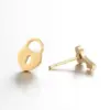 Wholesale PVD Coated Real Gold Plated Apple Stainless Steel Simple Style Waterproof Non Tarnish Ear Studs