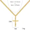 Wholesale Minimalist Elegant Necklace For Women, 18K Gold Plated Hammered Cross Pendant Necklace