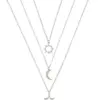 Wholesale New Stainless Steel Sun Moon Star Necklace European And American Personality Pendent Necklace