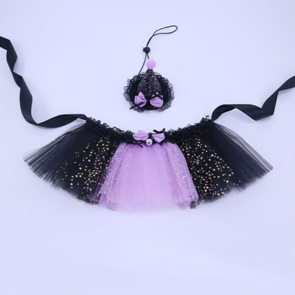 Wholesale Cat and Dog Halloween Party Dress-Up Halloween Pet Pointed Hat Tutu Skirt