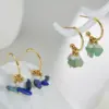 Wholesale Fashion Geometric Plating 304 Stainless Steel 14K Gold Plated Stainless Steel Earrings