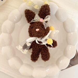 brown lace scarf bunny
