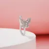 Wholesale Fashion Butterfly Copper Inlaid Zircon U-shaped False Nose Ring Piercing Jewelry Nose Pin