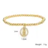 Wholesale Vintage Style Simple Style Cross Copper 18k Gold Plated Zircon Bracelets In Bulk